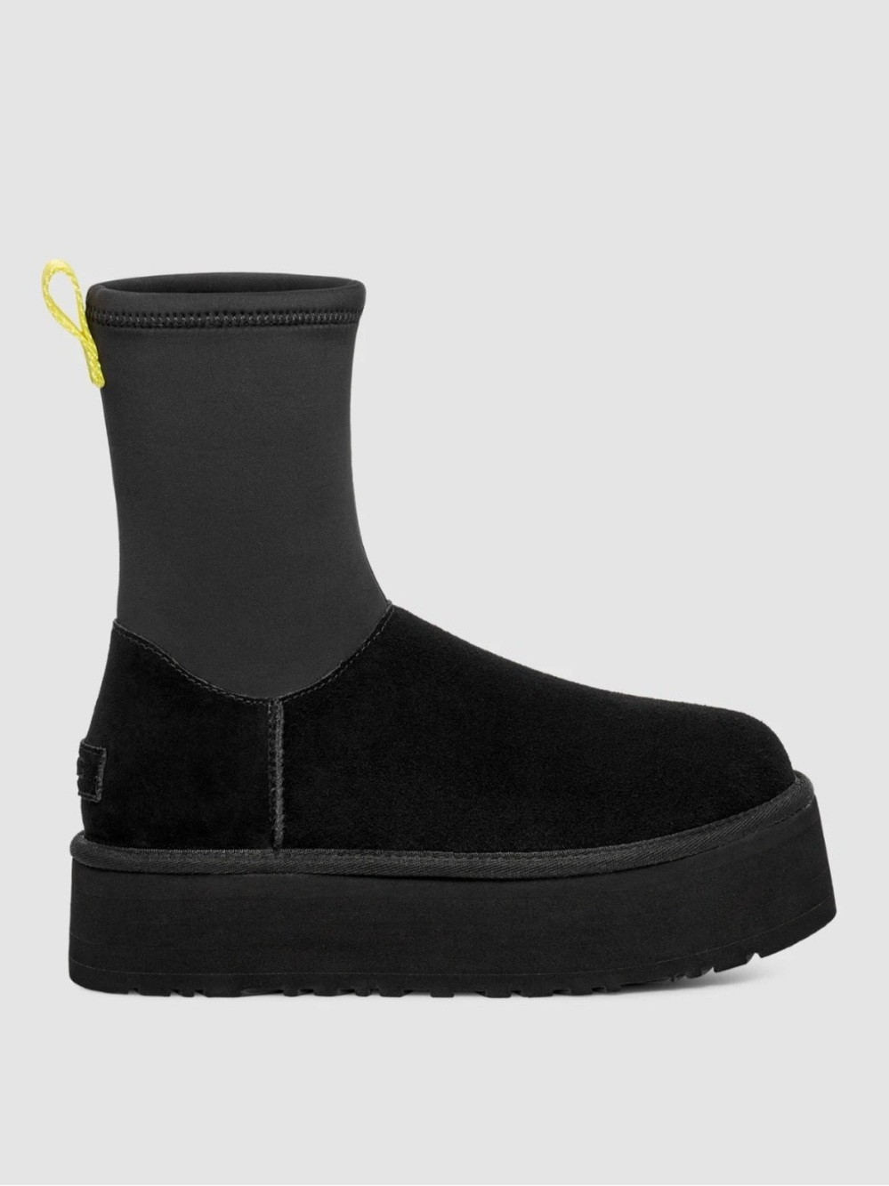 UGG Classic Dipper Platform Ankle Boots with Yellow Pull Tab Sz 9